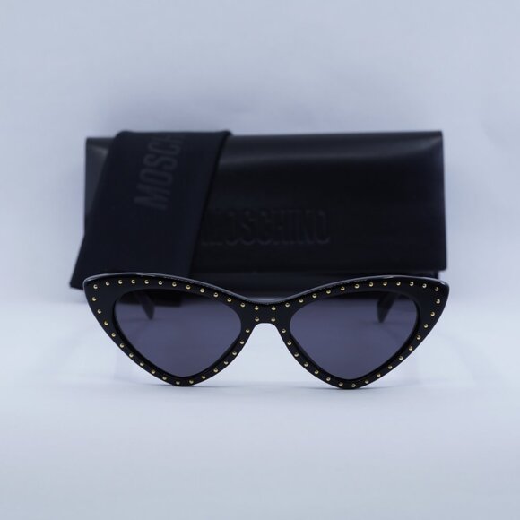 Moschino MOS006/S 0807 IR Cat Eye Sunglasses - Black/Grey main image 7